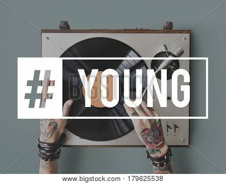 Hashtag Young Attitude Youth Power