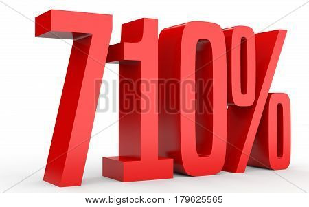 Seven Hundred And Ten Percent. 710 %. 3D Illustration.