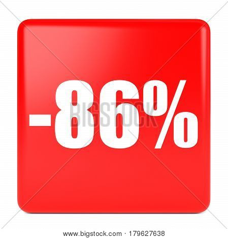 Eighty Six Percent Off. Discount 86 %.