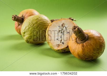 rare fruit from India names upon Lord Rama called Ramphal or Ram Phal or Ramfal or Ram fal also called as Annona reticulate or Soursop in english