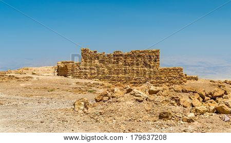 View on the ruins of the Masada fortress - the Judaean Desert, Israel