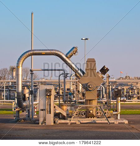 Natural Gas Well Processing Plant Backdrop
