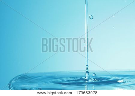 Art of water / Water is a polar inorganic compound that is at room temperature a tasteless and odorless liquid, nearly colorless with a hint of blue.