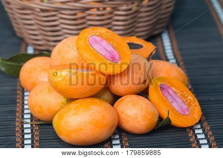 sweet Marian plum or Plum Mango thai fruit