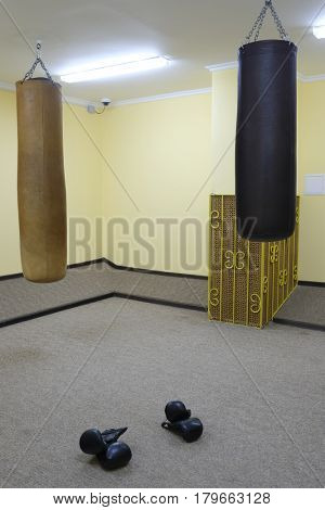 Empty boxing hall