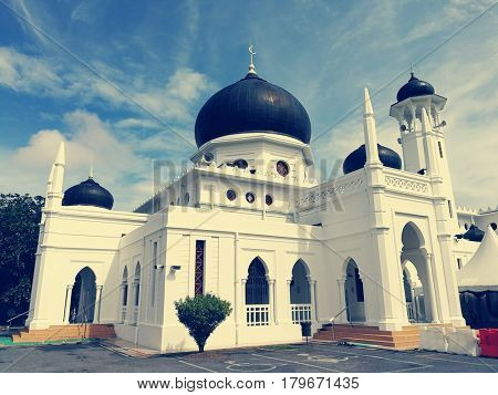 Alwi Mosque, the landmark of Kangar Town in Malaysia