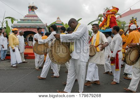 Hindu Celebration Of Pandiale At Saint Andre On La Reunion