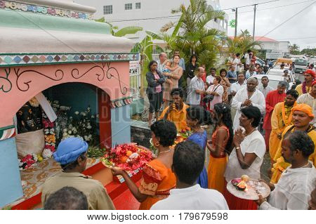 Hindu Celebration Of Pandiale At Saint Andre On La Reunion