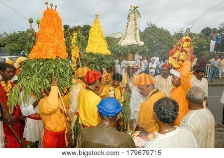 Hindu Celebration Of Pandiale At Saint Andre On La Reunion