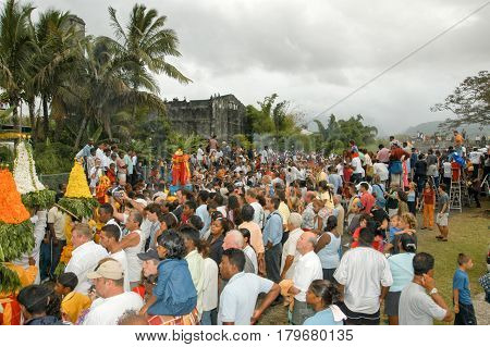 Hindu Celebration Of Pandiale At Saint Andre On La Reunion