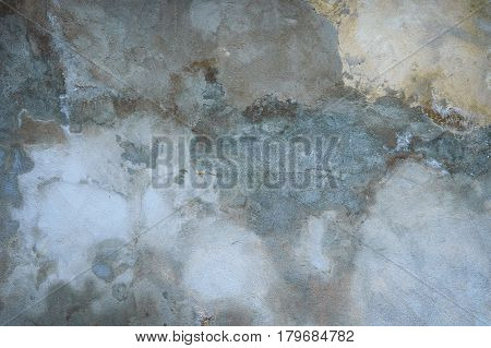 grunge old house wall. textured background. plaster gray and blue hue