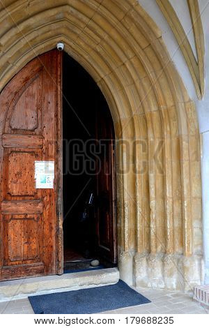Old Medieval Saxon Lutheran Church In Sighisoara, Transylvania, Romania