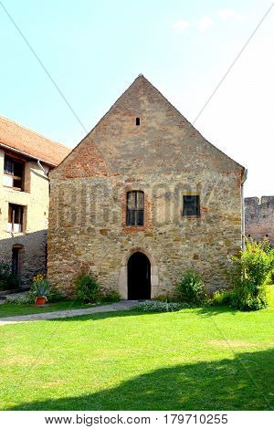 Medieval fortified saxon church in Calnic, Transylvania. Câlnic village is known for its castle, which is on UNESCO's list of World Heritage Sites. Câlnic Citadel, first mentioned in 1269, is very well preserved. Built as a noble's residence, it was bough