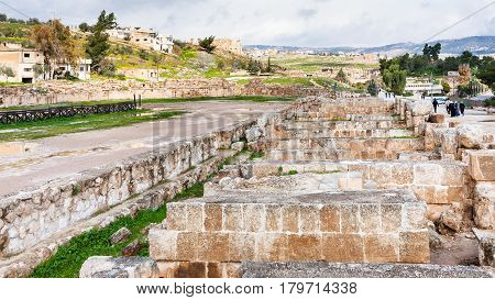 Arena Of Circus Hippodrome In Gerasa City