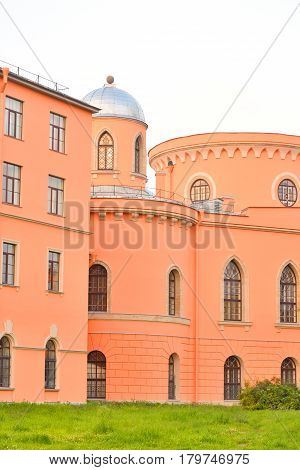 Chesmensky Palace in St. Petersburg - an architectural monument the Imperial Travel Palace created by the architect Feltenom commissioned by Empress Catherine II in the style of Gothic.