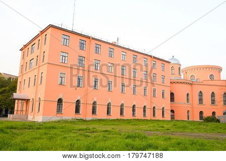 Chesmensky Palace in St. Petersburg - an architectural monument the Imperial Travel Palace created by the architect Feltenom commissioned by Empress Catherine II in the style of Gothic.