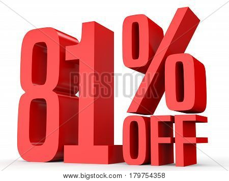 Eighty One Percent Off. Discount 81 %.