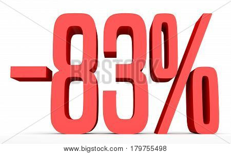 Minus Eighty Three Percent. Discount 83 %.