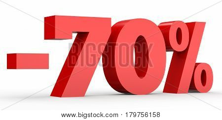 Minus Seventy Percent. Discount 70 %.
