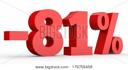 Minus Eighty One Percent. Discount 81 %.