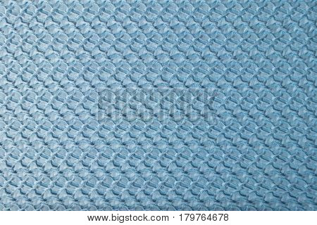 Sky blue crinkle polyester fabric from above
