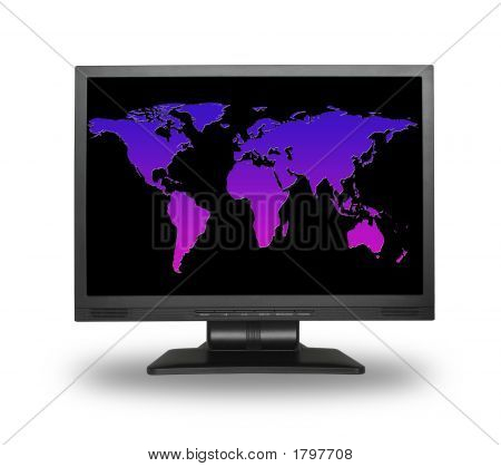 LCD-maailmankartta