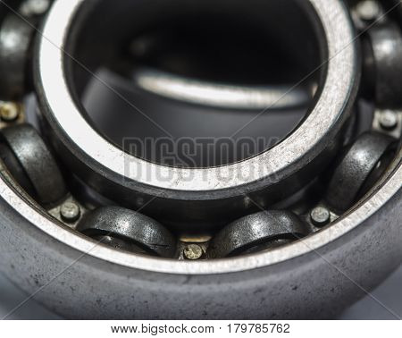 The Closeup bearings isolated on white background.
