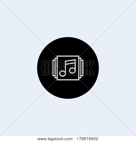 Music note icon stock vector illustration flat design