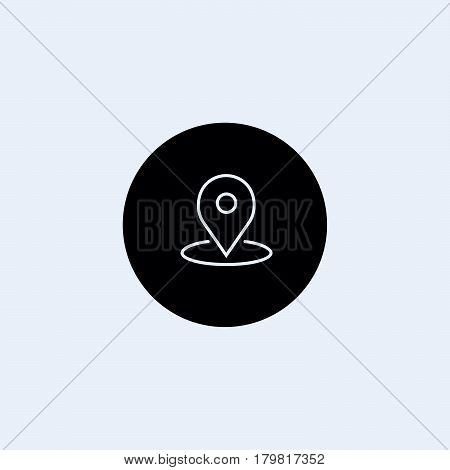Pin icon vector. Location sign Isolated on white background. Navigation map  direction  place  compass  contact  search concept.