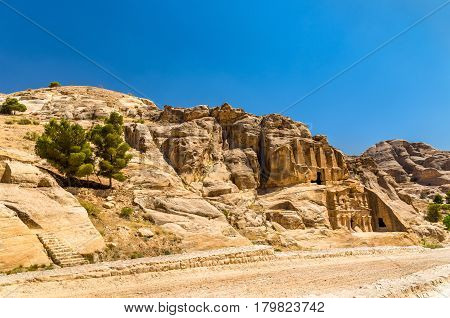 Obelisk Tomb and the Triclinium at Petra - Jordan