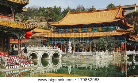 Yuantong Temple Kunming China in Day Time