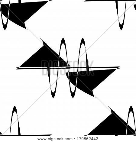 Repeatable Pattern. Abstract Monochrome Geometric Repeatable Pattern