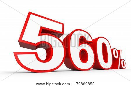 Five Hundred And Sixty Percent. 560 %. 3D Illustration.