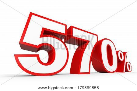 Five Hundred And Seventy Percent. 570 %. 3D Illustration.