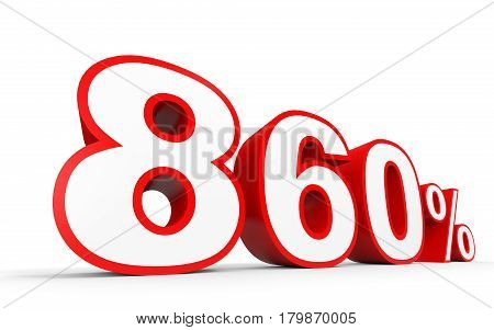 Eight Hundred And Sixty Percent. 860 %. 3D Illustration.