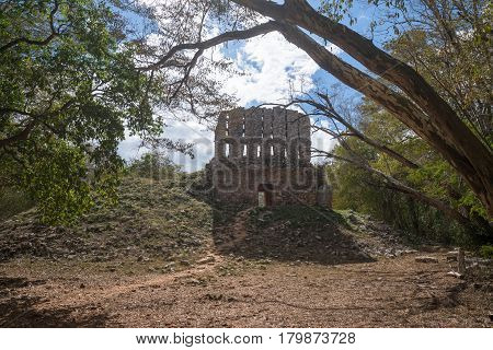 Mayan archaeological site, zona arqueologica Sayil, Yucatan, Mexico