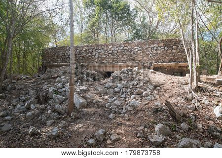 Mayan archaeological site, zona arqueologica Sayil, Yucatan, Mexico