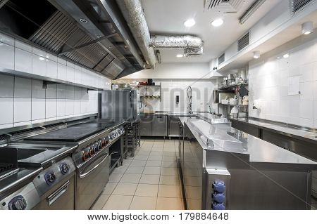Modern Kitchen In The Restaurant