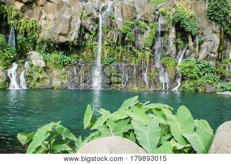 Les Cormorans waterfall on Reunion island France