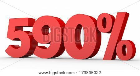 Five Hundred And Ninety Percent. 590 %. 3D Illustration.