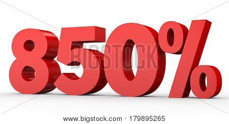 Eight Hundred And Fifty Percent. 850 %. 3D Illustration.