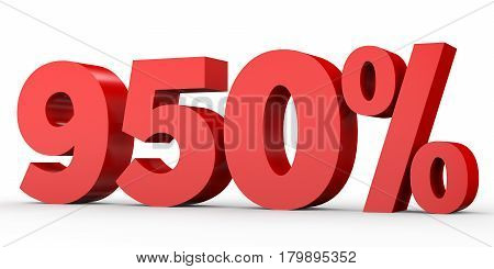 Nine Hundred And Fifty Percent. 950 %. 3D Illustration.