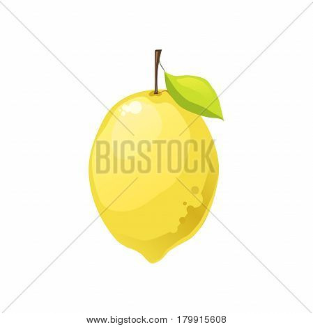 vector cartoon lemon on a white background.