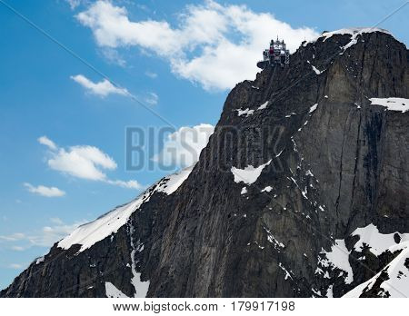Brevent in Chamonix, France by the end of winter