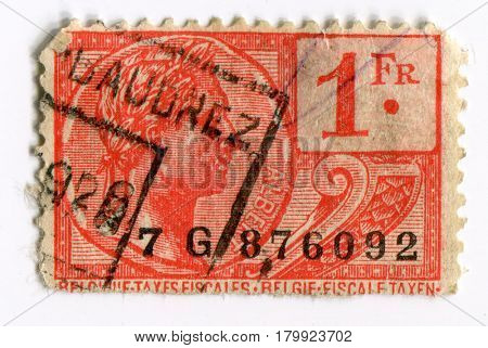 GOMEL, BELARUS, 2 APRIL 2017, Stamp printed in France shows image of the Ceres was a goddess of agriculture, grain crops, fertility and motherly relationships, circa 1928.