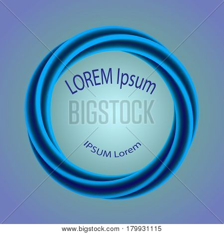 Blue business abstract circle icon for your design. logotype. Vector illustration
