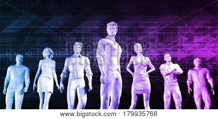 Business Vision and Looking Ahead as a Concept 3D Illustration Render