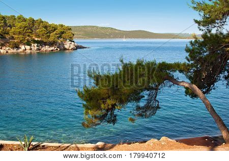 Transparent Deep Blue Sea Water