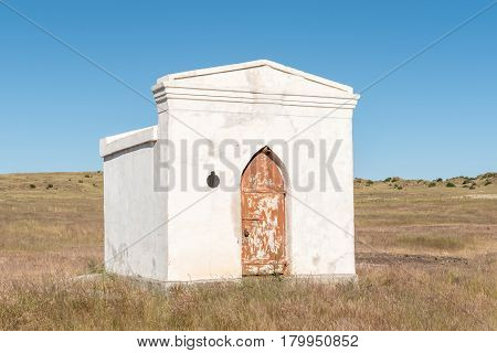 PHILIPPOLIS SOUTH AFRICA - MARCH 21 2017: The gunpowder magazine in Philippolis the oldest town in the Free State Province