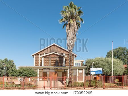 PHILIPPOLIS SOUTH AFRICA - MARCH 21 2017: The town hall in Philippolis the oldest town in the Free State Province